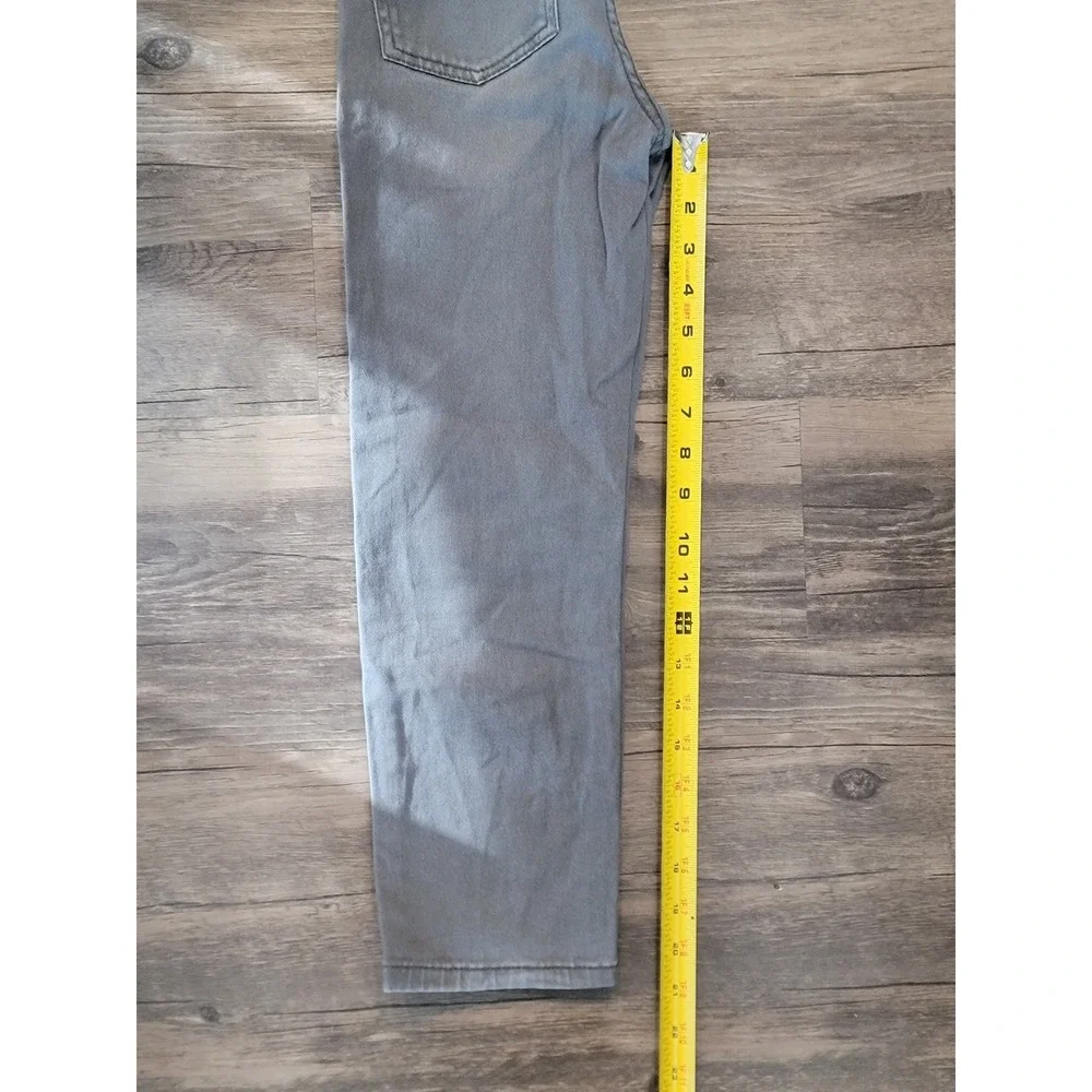 US Polo Assn Boys Grey Straight Leg Jeans Size 7 Elastic Waist Stretch 12CD68